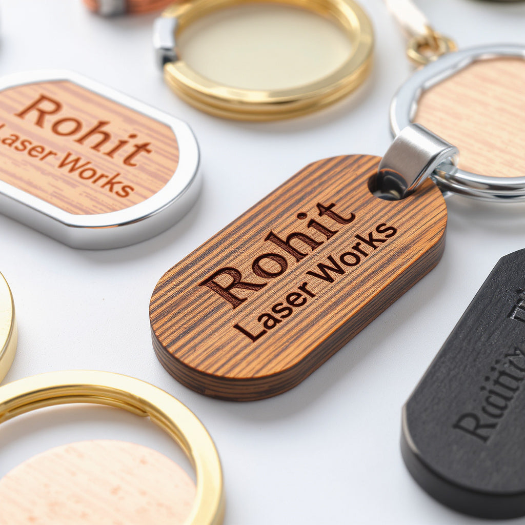 Personalized Laser Engraved Keychains – Custom Name & Design Key Rings