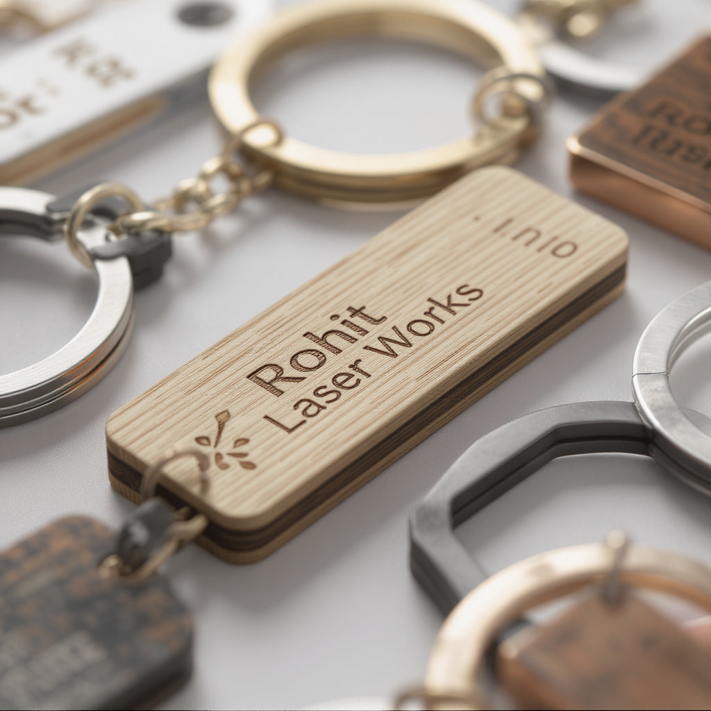 Personalized Laser Engraved Keychains – Custom Name & Design Key Rings