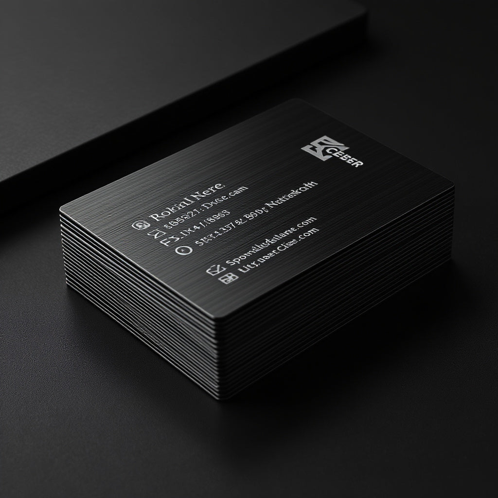 Personalized Laser Engraved Metal Business Cards – Premium Custom Design